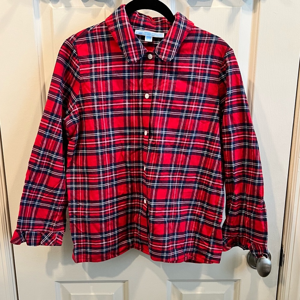 Draper James plaid blouse